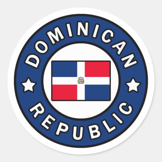 Dominicaanse Republiek Ronde Sticker (Voorkant)