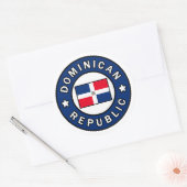 Dominicaanse Republiek Ronde Sticker (Envelop)