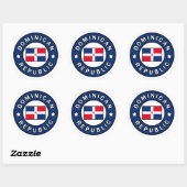 Dominicaanse Republiek Ronde Sticker (Vel)