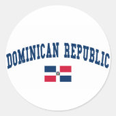 Dominicaanse Republiek Ronde Sticker (Voorkant)