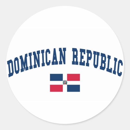 Dominicaanse Republiek Ronde Sticker (Voorkant)