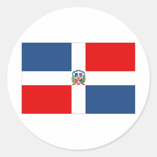 Dominicaanse Republiek Ronde Sticker (Voorkant)