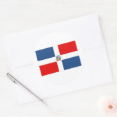 Dominicaanse Republiek Ronde Sticker (Envelop)
