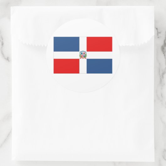 Dominicaanse Republiek Ronde Sticker (Tas)