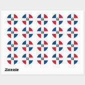dominicaanse republiek ronde sticker (Vel)