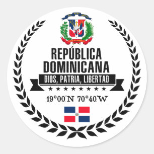 Dominicaanse Republiek Ronde Sticker