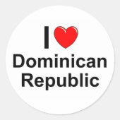 Dominicaanse Republiek Ronde Sticker (Voorkant)