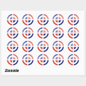 Dominicaanse_Republiek Ronde Sticker (Vel)