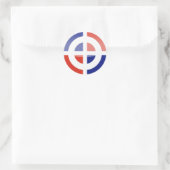 Dominicaanse_Republiek Ronde Sticker (Tas)