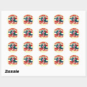 Dominicaanse Republiek Ronde Sticker (Vel)