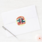 Dominicaanse Republiek Ronde Sticker (Envelop)