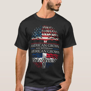 Dominicaanse Republiek Roots Flag American Grown D T-shirt