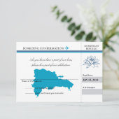 Dominicaanse Republiek RSVP Palmboom Kaart (Staand voorkant)