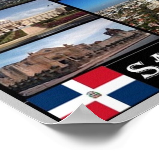 Dominicaanse Republiek - Santo Domingo - Mozaïek - Poster (Hoek)