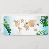 Dominicaanse Republiek Save the Date Boarding Pass Kaart (Achterkant)