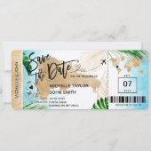 Dominicaanse Republiek Save the Date Boarding Pass Kaart (Voorkant)