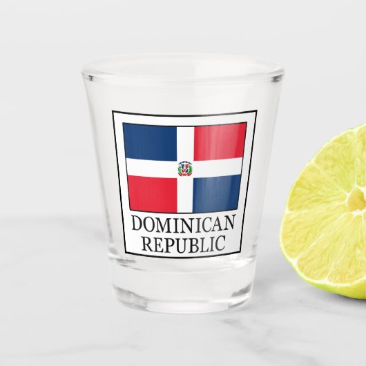 Dominicaanse Republiek Shot Glas (Voorkant)