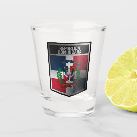Dominicaanse Republiek Shot Glas (Voorkant)