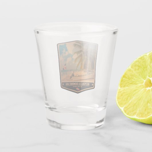 Dominicaanse Republiek Shot Glas (Achterkant)