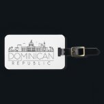 Dominicaanse Republiek Skyline Bagagelabel<br><div class="desc">Een uniek bagagelabel dat de prachtige stad Dominicaanse Republiek vertegenwoordigt. Dit label bevat een gestileerde illustratie van de unieke skyline van de stad met de naam eronder.</div>