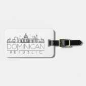 Dominicaanse Republiek Skyline Bagagelabel (Voorkant horizontaal)