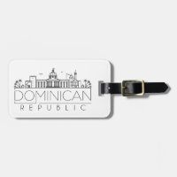 Dominicaanse Republiek Skyline Bagagelabel