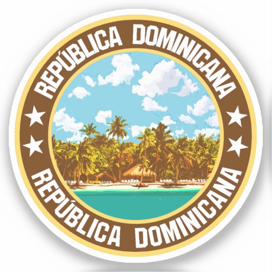 Dominicaanse Republiek Sticker (Voorkant)