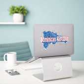 Dominicaanse Republiek Sticker (Laptop op bureau)