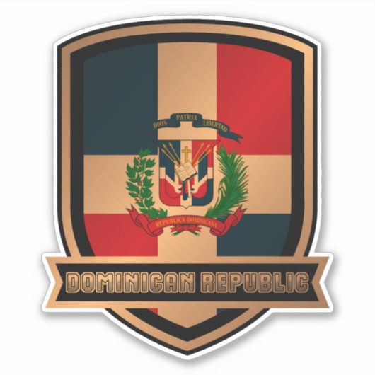 Dominicaanse Republiek Sticker (Voorkant)