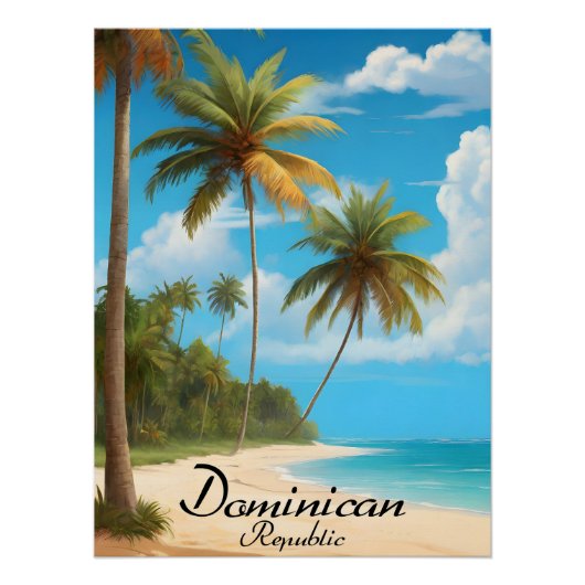 Dominicaanse Republiek Strand Reisposter Perfect Poster (Voorkant)