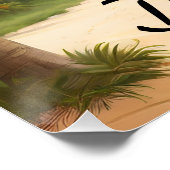 Dominicaanse Republiek Strand Reisposter Perfect Poster (Hoek)