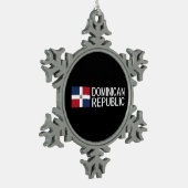 Dominicaanse Republiek Tin Sneeuwvlok Ornament (Links)
