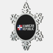 Dominicaanse Republiek Tin Sneeuwvlok Ornament (Rechts)