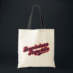 Dominicaanse Republiek Tote Bag<br><div class="desc">Wereldlanden - ontworpen in de klassieke atletische teamstijl. ,  noodlijdende Dominicaanse Republiek met een cursief ontwerp.</div>