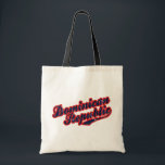 Dominicaanse Republiek Tote Bag<br><div class="desc">Wereldlanden - ontworpen in de klassieke atletische teamstijl. ,  noodlijdende Dominicaanse Republiek met een cursief ontwerp.</div>