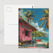  Dominicaanse Republiek Travel Art Briefkaart (Voorkant / Achterkant)