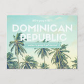Dominicaanse Republiek tropisch strand sparen de d Aankondigingskaart (Voorkant)