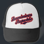 Dominicaanse Republiek Trucker Pet<br><div class="desc">Wereldlanden - ontworpen in de klassieke atletische teamstijl. , noodlijdende Dominicaanse Republiek met een cursief ontwerp.</div>
