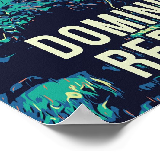 Dominicaanse Republiek verbazingwekkend Zee Turtle Poster (Hoek)