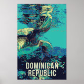 Dominicaanse Republiek verbazingwekkend Zee Turtle Poster (Voorkant)