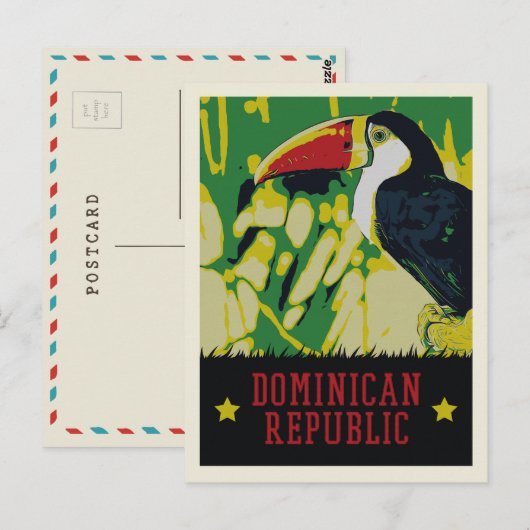 Dominicaanse Republiek verbazingwekkende tucan-Bri Briefkaart (Voorkant / Achterkant)