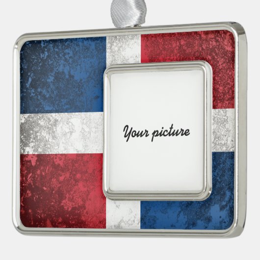 Dominicaanse Republiek Verzilverd Omlijst Ornament (Links)