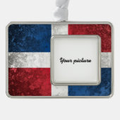 Dominicaanse Republiek Verzilverd Omlijst Ornament (Voorkant)