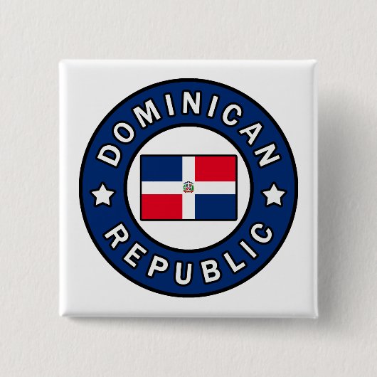 Dominicaanse Republiek Vierkante Button 5,1 Cm (Voorkant)