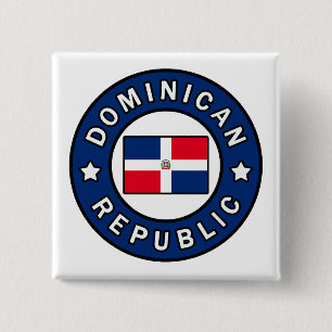 Dominicaanse Republiek Vierkante Button 5,1 Cm