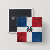 Dominicaanse Republiek Vierkante Button 5,1 Cm (Voorkant /achterkant)