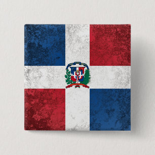 Dominicaanse Republiek Vierkante Button 5,1 Cm