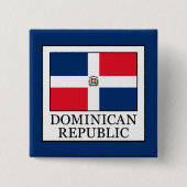 Dominicaanse Republiek Vierkante Button 5,1 Cm (Voorkant)