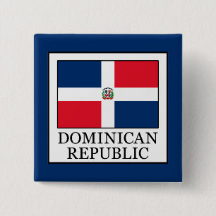 Dominicaanse Republiek Vierkante Button 5,1 Cm