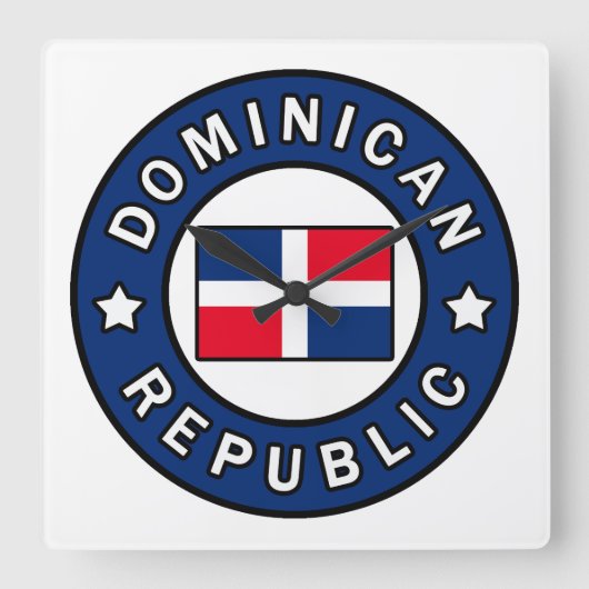 Dominicaanse Republiek Vierkante Klok (Voorkant)